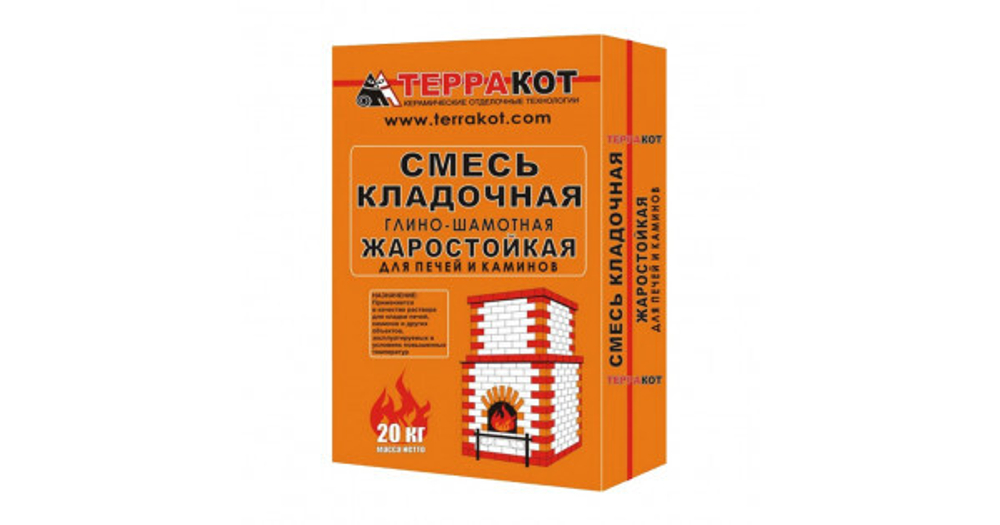 СМЕСЬ КЛАДОЧНАЯ ТЕРРАКОТ ГЛИНО-ШАМОТНАЯ 20КГ