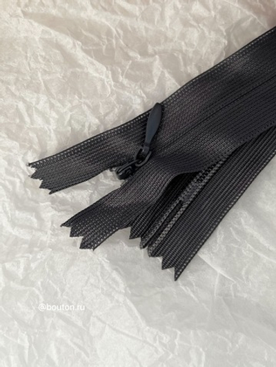 Молния потайная неразъемная серая 312