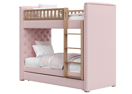 Кровать двухъярусная Elit soft (розовый)