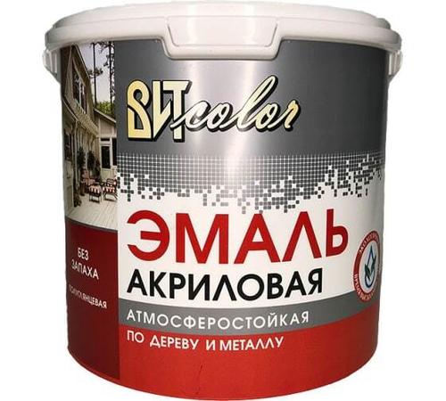 Вит Эмаль акриловая 1кг белая п/глянц. универсальная