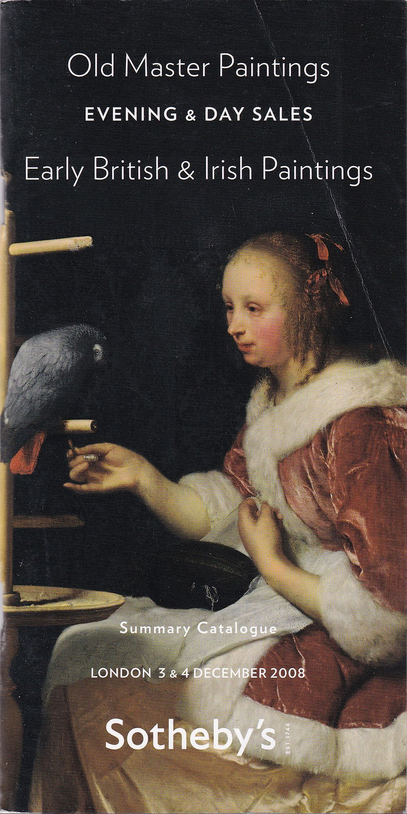Краткий каталог Sotheby's, Лондон, Живопись старых мастеров, ранняя британская и ирландская живопись от 3-4 декабря 2008 года