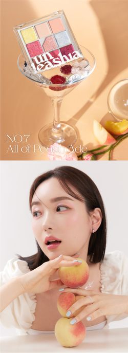 UNLEASHIA Палетка теней для век Glitterpedia Eye Palette NO.7 All of Peach Ade