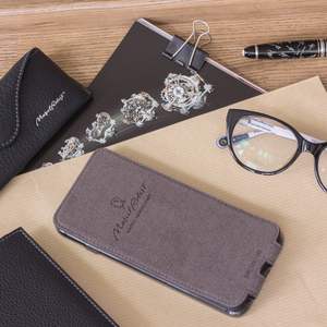 Чехол для iPhone XS Max из натуральной кожи теленка, черного цвета