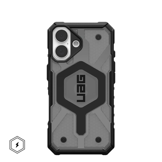 UAG Pathfinder Clear with MagSafe Series Case for Apple iPhone 16 Ash/Black (Прозрачный)