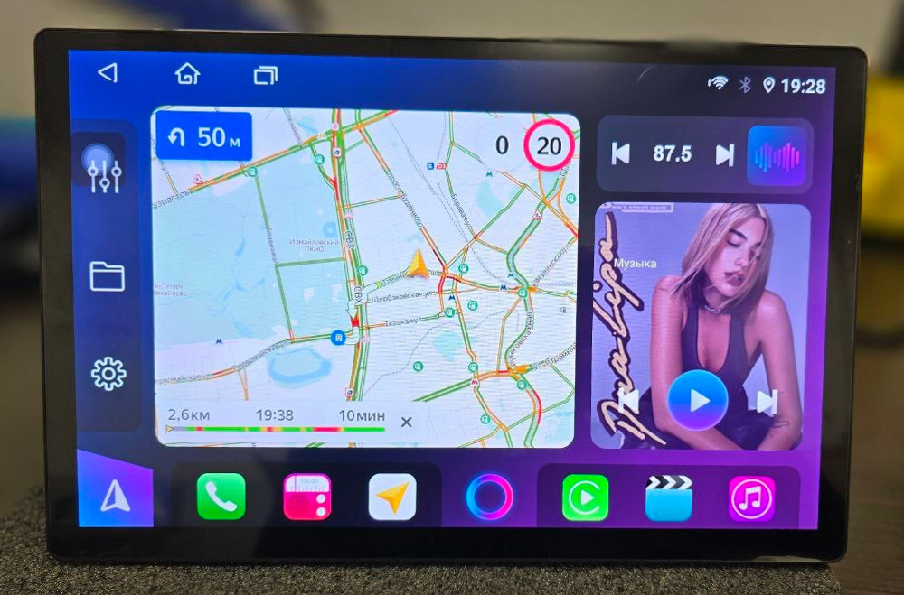 Магнитола для Honda CR-V 5 2017-2022 - FarCar BX877 монитор 13" 2K QLED на Android 13, TS10, 6+128, CarPlay, 4G SIM-слот