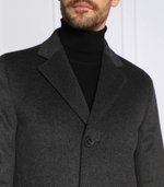 Хлопковое пальто storvik Oscar Jacobson - графитовый(71269049)