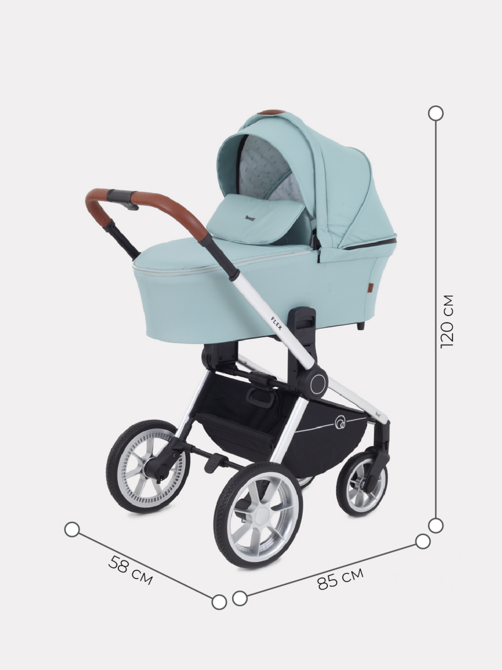 Коляска детская "FLEX" (3в1) RA071 Ocean Green