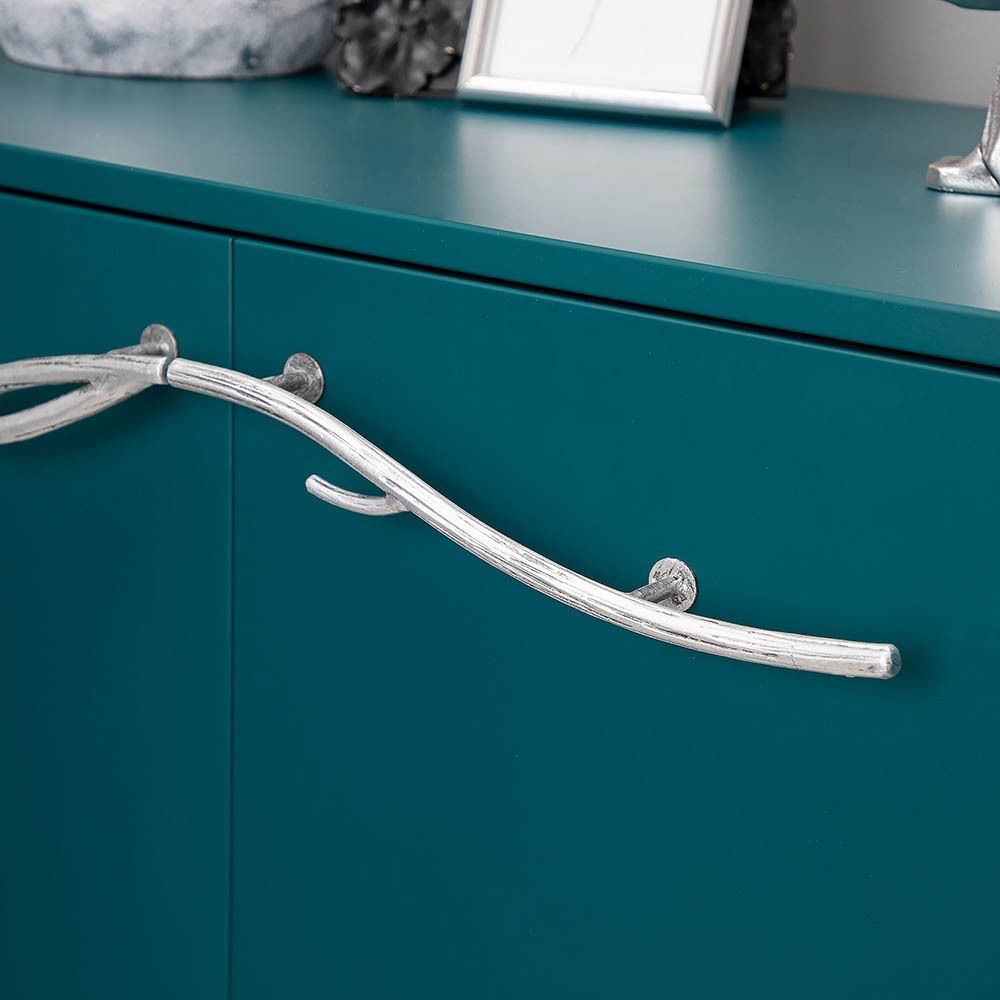 Комод Арт Колор matte Стайл Сильвер с 2 полками Зеленый бирюзовый матовый