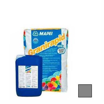 Mapei Granirapid Grey двухкомпонентный быстросхватывающийся клей для плитки и камня (компонент А) Серый 25кг