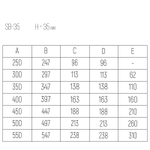 SETE Шариковая направляющая H45 L350
