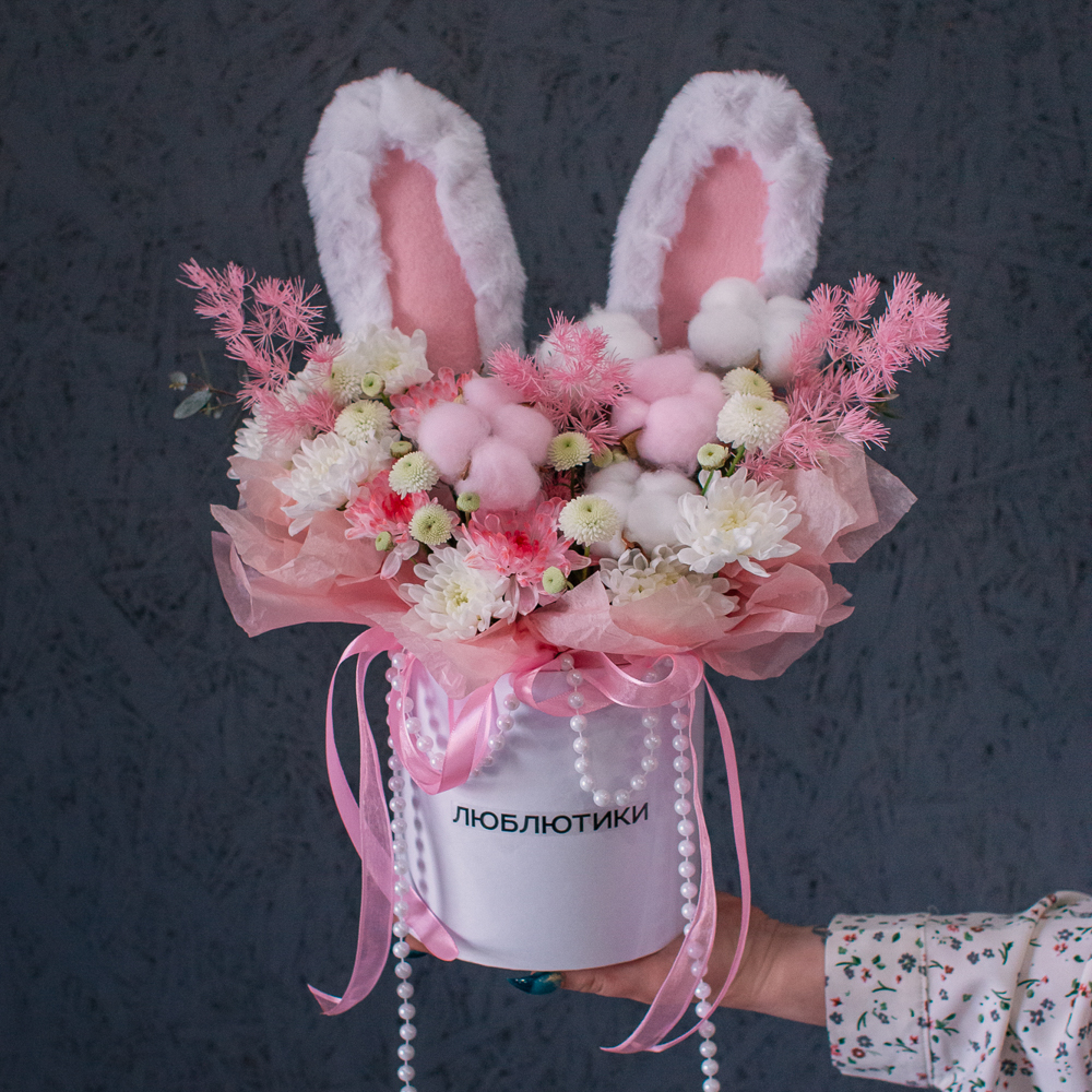 163. Милая весенняя коробка с ушками и вербой