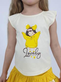 02-136-5 Комплект для девочки (фуфайка+ юбка)