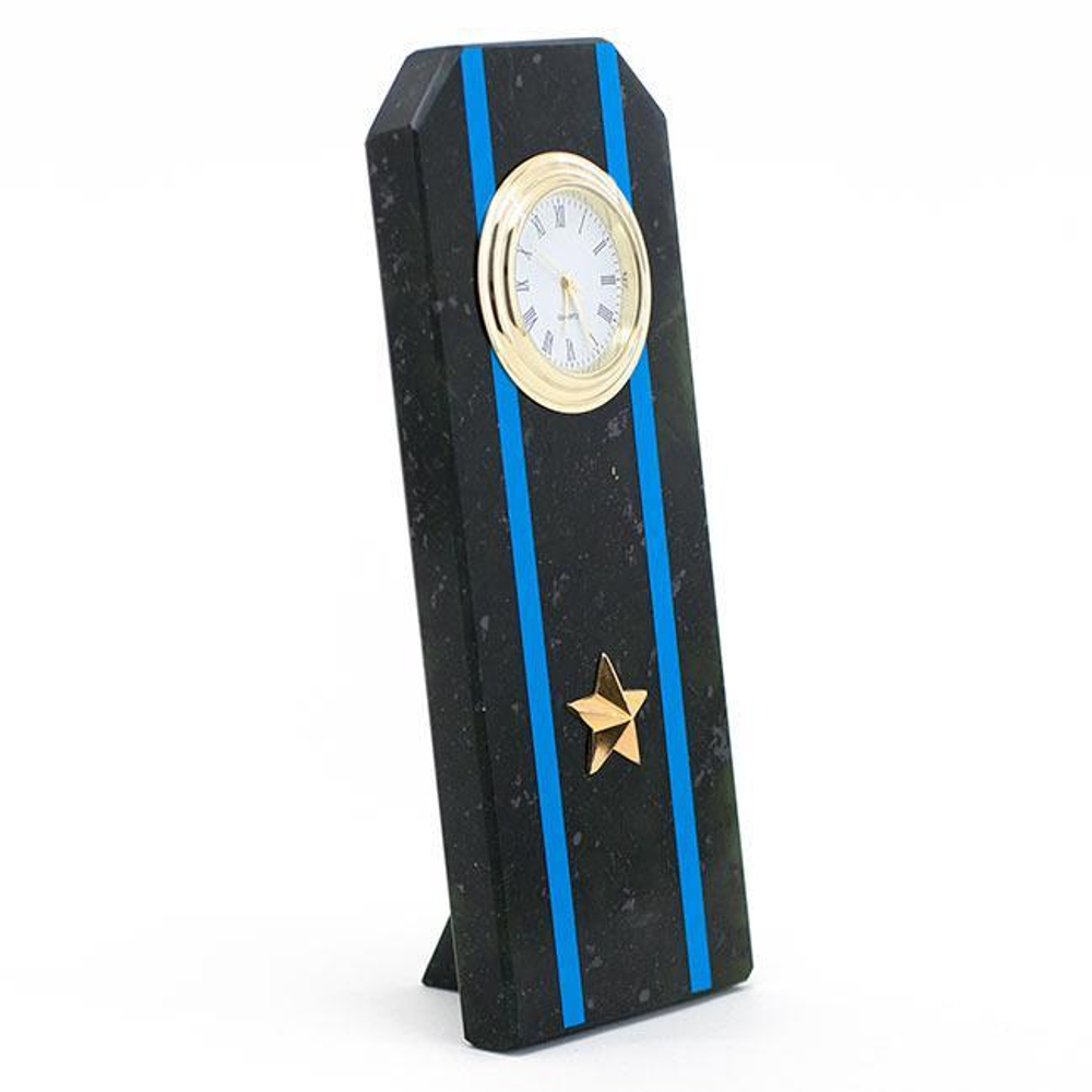 Часы "Погон майор Авиации ВМФ" камень змеевик 60х40х150 мм 300 гр. R113521