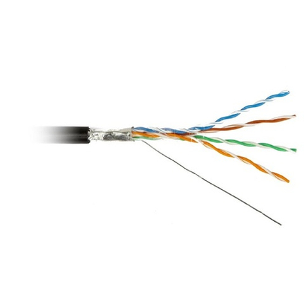 Витая пара FTP Hyperline FUTP4R-C5E-S24-OUT-PE-BK-500