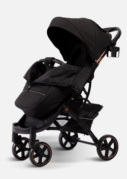 Peppy Коляска прогулочная Polo 2.0 (rose black) хром рама, сумка