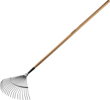 Грабли Grinda  веерные кругл.  22 зуб дерев.черенок