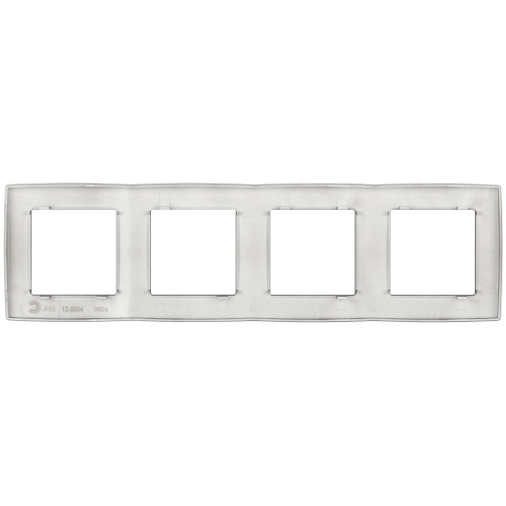 Рамка для розеток и выключателей ЭРА Серия 12 12-5004-16 на 4 поста, титан