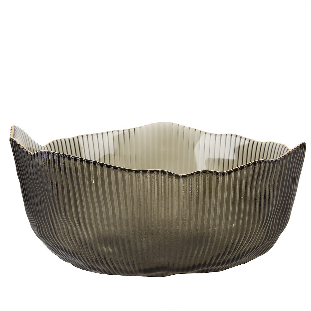 Салатник, набор 3шт. "Frost stripe" (серый) d=12,5/15,5/19см (стекло) (транспортная упаковка)