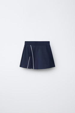 ZARA СПОРТИВНАЯ ЮБКА-ШОРТЫ, МОРСКОЙ СИНИЙ