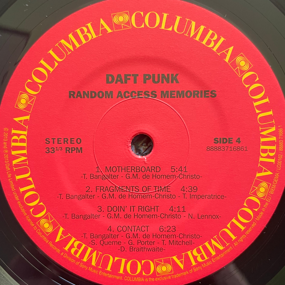 Daft Punk - Random Access Memories 2LP (Европа 2021г.)