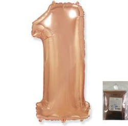 Ф ЦИФРА 1  40" Rose Gold Розовое золото