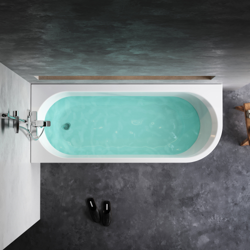 Ванна акриловая угловая левосторонняя, 170x70 см, с панелью и каркасом AM.PM X-Joy W94A-170L70W-ARP