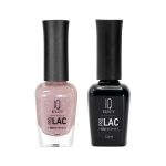 IQ Beauty Лак для ногтей профессиональный укрепляющий с биокерамикой #088, 12.5 мл Пыльно-розовый с белой крошкой, полупрозрачный
