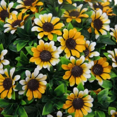 Искусственное растение шар «Самшит» цветы оранжевые D-30см Ultramarine