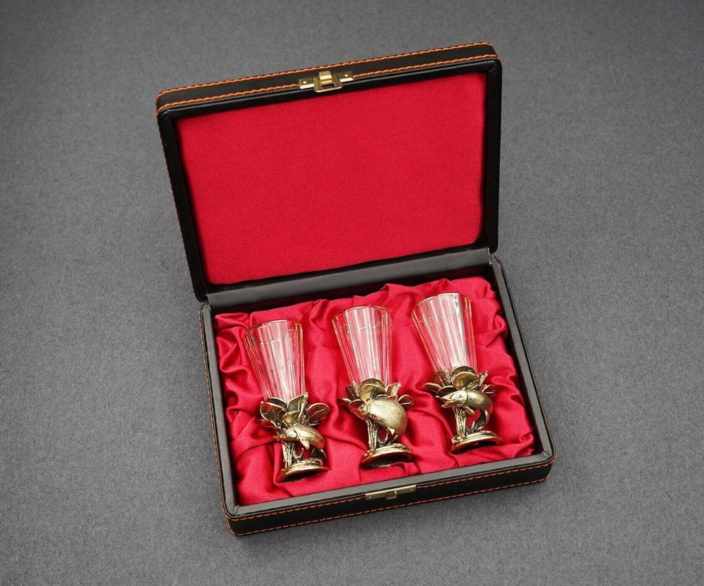 Подарочный набор лафитников "Удачная рыбалка" 3 шт.