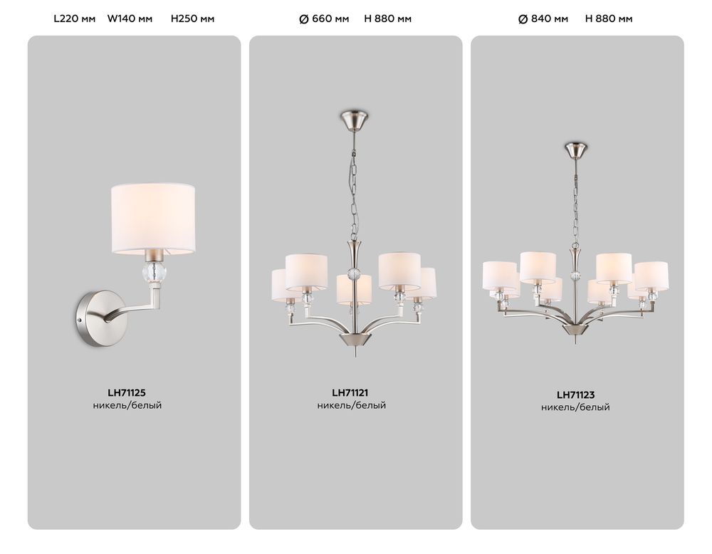 Ambrella Настенный светильник с абажуром и хрусталем Classic LH71125