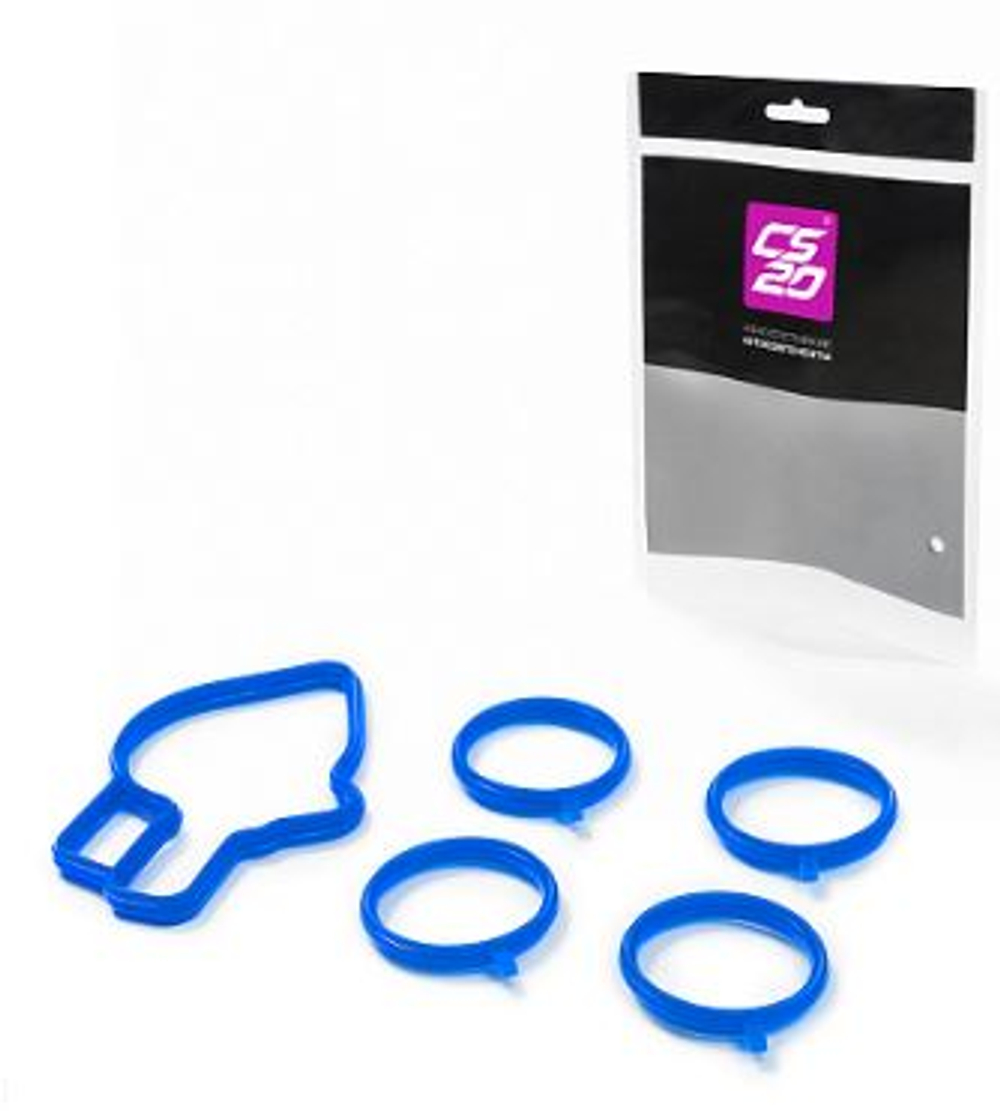 Прокладки рессивера 2112-1008636/38, 2170 (н-р колец) (кт5шт) силикон СИНИЙ PROFI CS20 06145