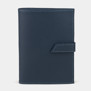 Обложка для паспорта и автодокументов из натуральной кожи теленка, синего цвета