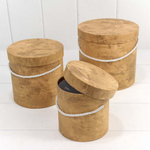 Коробка 18.3х17.2 см Набор 3 шт из дизайнерской бумаги (Золотой)