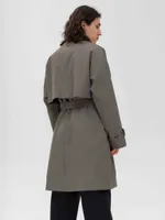 Плащ FOS Средней длины Мужской Зеленый