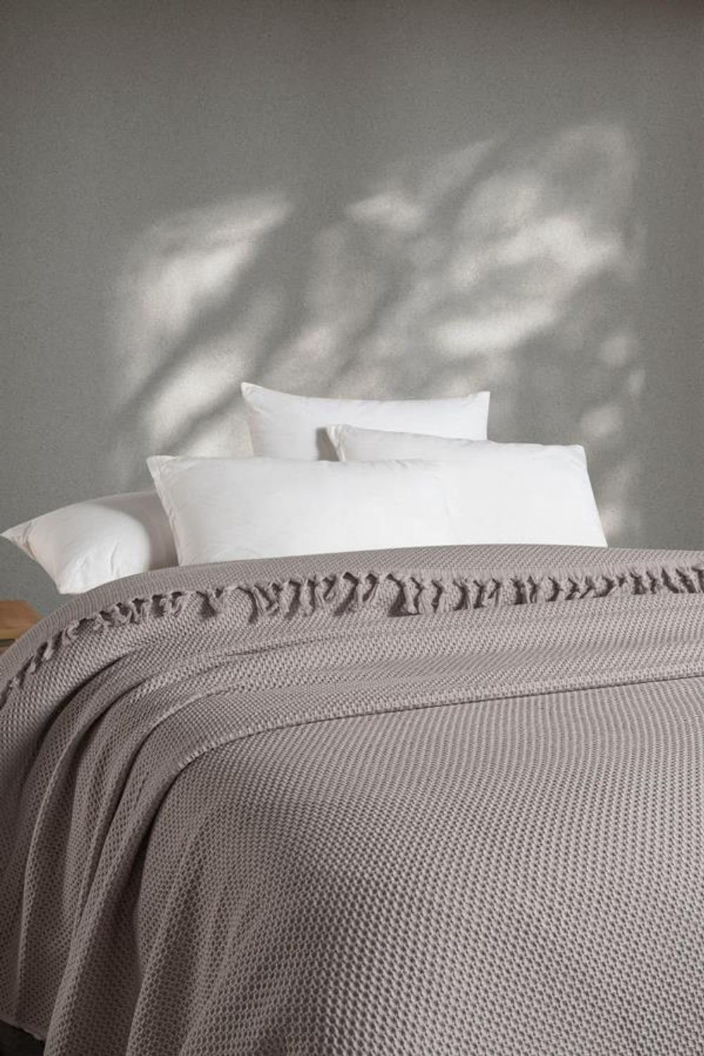 Плед хлопок CHARLA SACAKLI серый 210*240 см