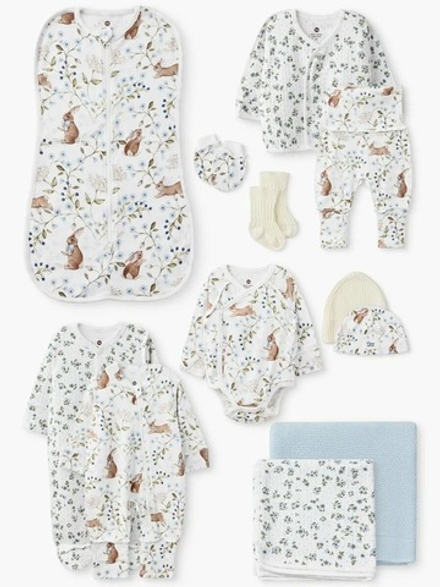 Комплект для новорожденных, Бело-голубой