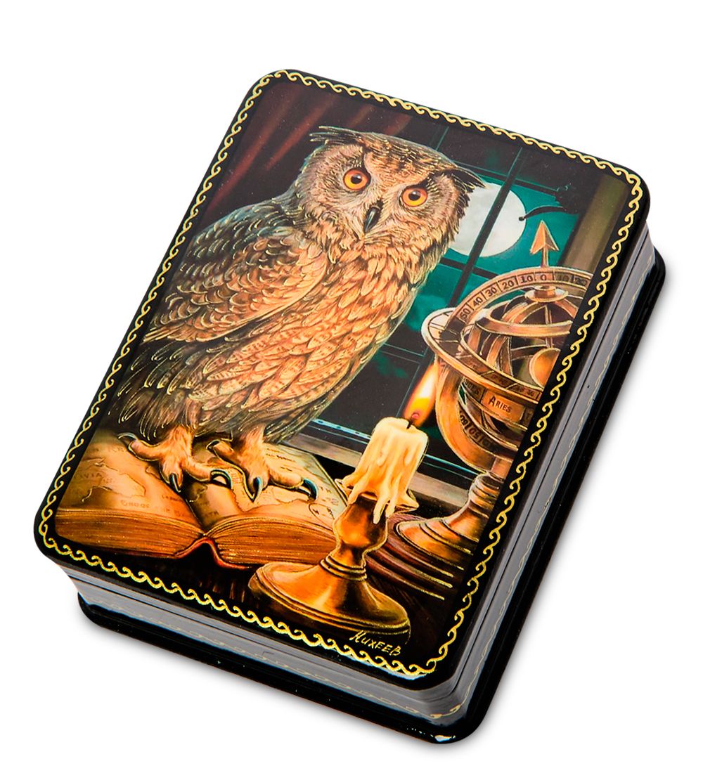 Народные промыслы ШК-19/24-A Шкатулка в технике декупаж «Сова» (10х8х3,5)