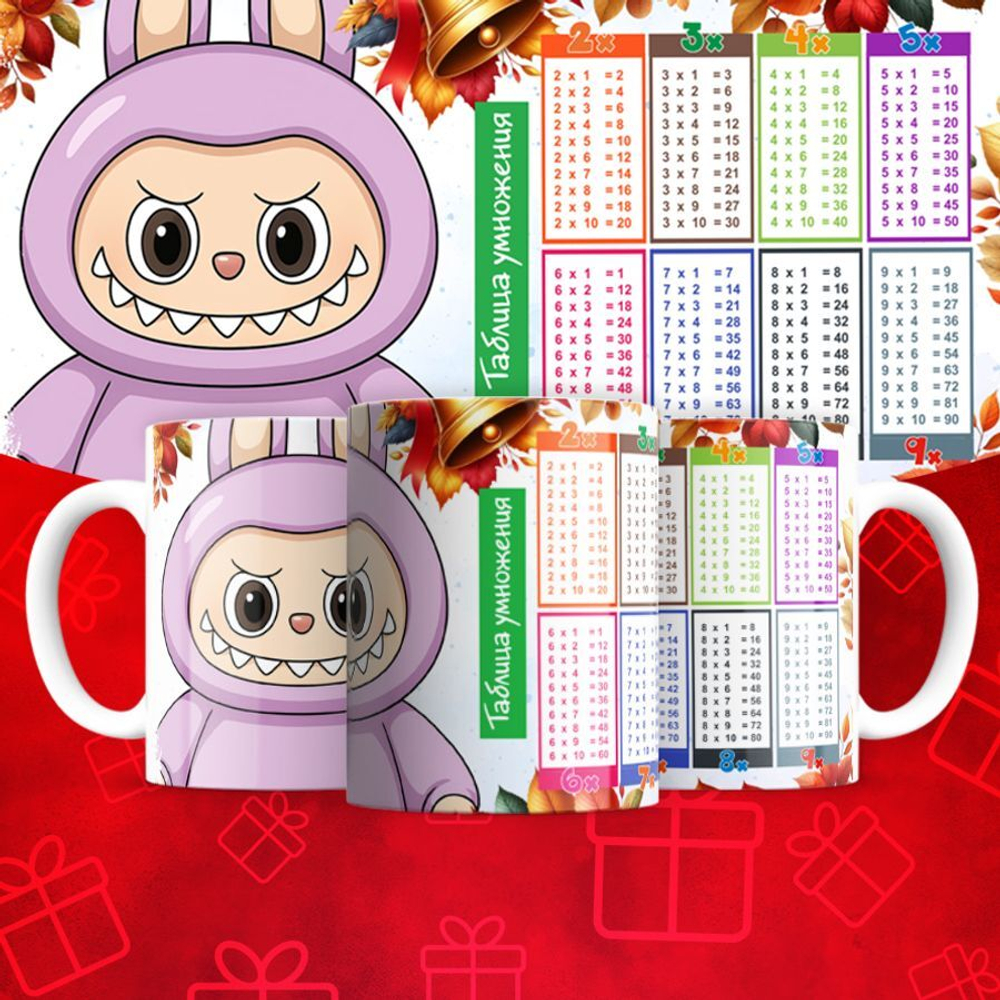 Лабубу с таблицей умножения