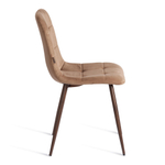 Стул CHILLY (mod. JSC-220) Велюр/металл , 44,5х52,5х88 см, Brown (коричневый) HLR11 / орех