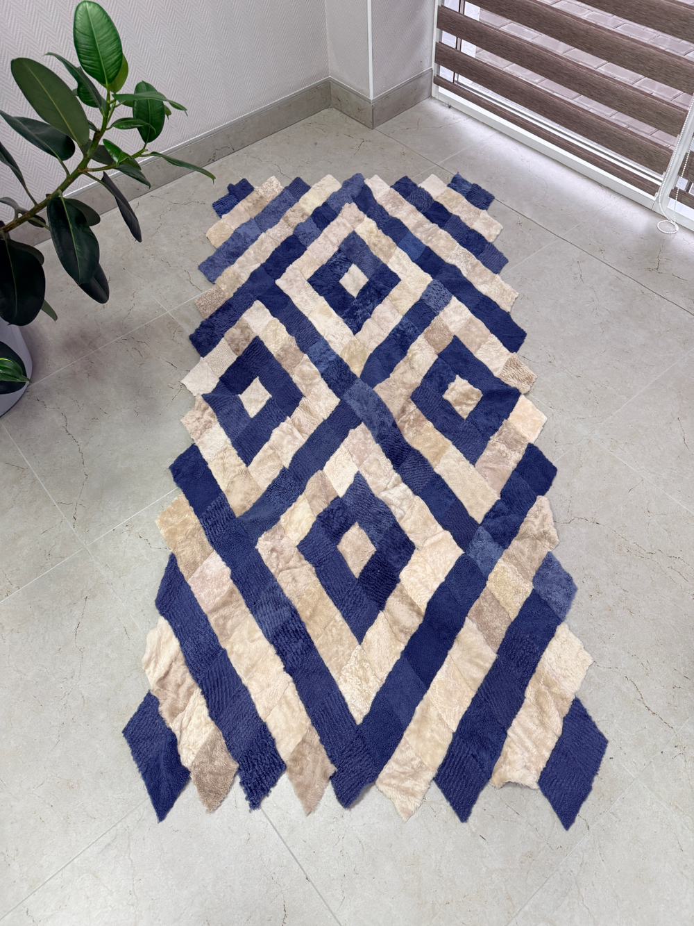 Покрывало меховое ковер из шкуры овчины