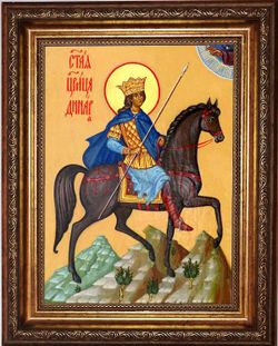 Динара Грузинская Святая благоверная царица. Икона на холсте в раме.