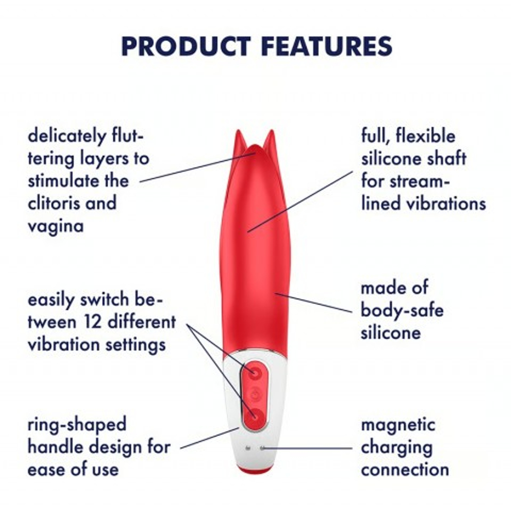 Вибромассажер Satisfyer Vibes Power Flower, 18,5 см
