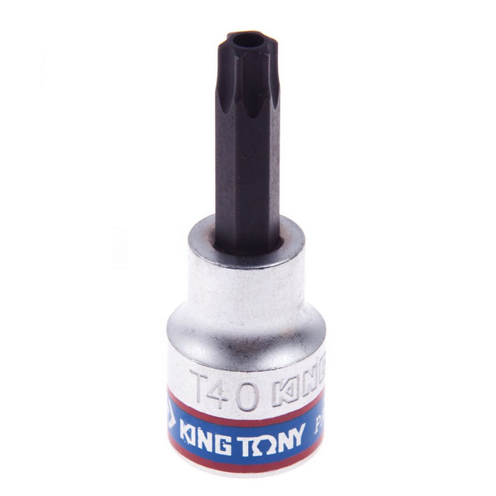 KING TONY (302740) Насадка (бита) торцевая 3/8&quot;, L = 50 мм, TORX с отверстием, T40