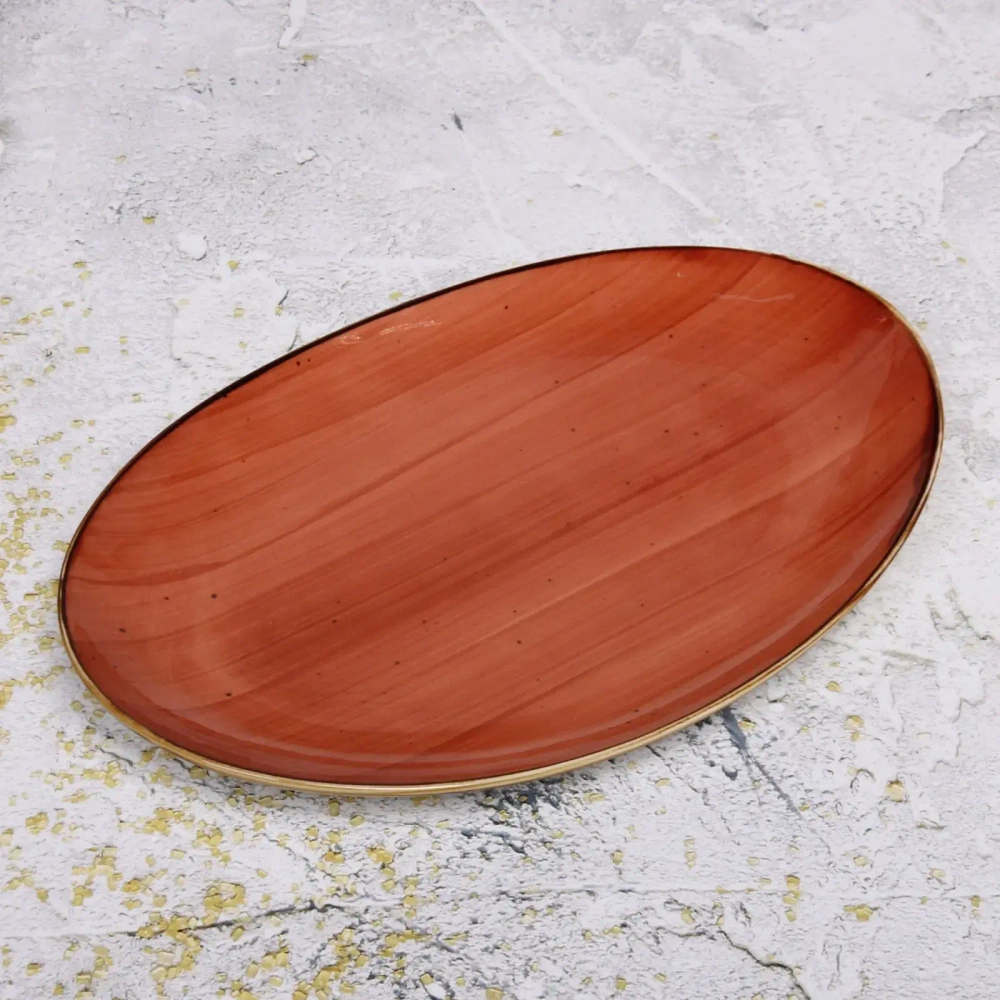 Тарелка керамическая «Corsica orange» 31*21*3,5см