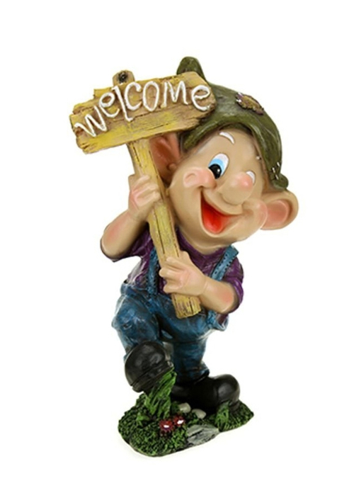Фигурка Эльф с табличкой Welcome (полистоун)