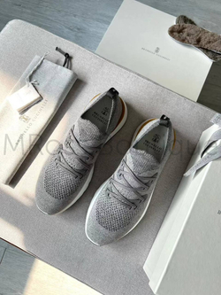 Мужские кроссовки Brunello Cucinelli светло-серого цвета