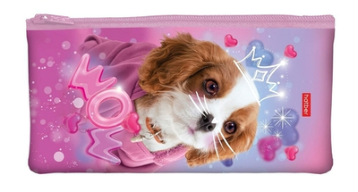 Пенал 205х110мм на молнии мягкий "Милый щенок" (Хатбер)