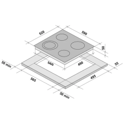 Электрическая варочная панель Krona Orsa 60 BL/S