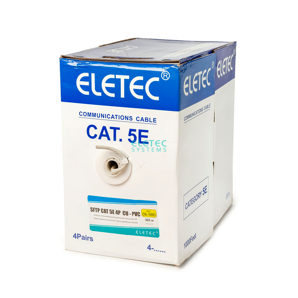 06-980 SFTP кат.5e, 4 пары, 0,51 кабель витая пара Eletec