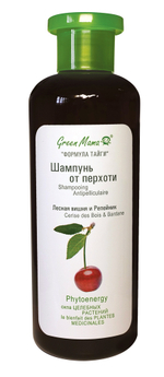 Green Mama Формула тайги Шампунь для волос Лесная вишня и репейник, от перхоти, 400 мл